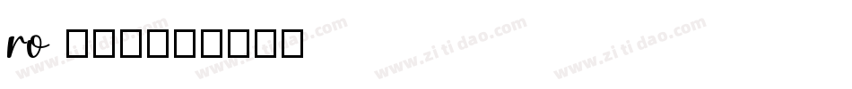 ro 本明朝字体转换